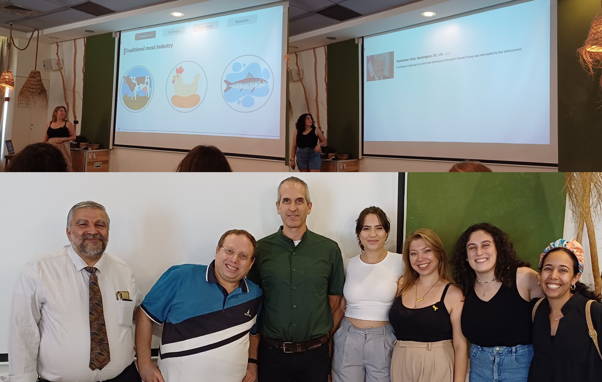 At the bioengineering track's academic and social gathering on September 5th, the academic staff and students were given a glimpse of some interesting works being done in our lab. Our M.Sc. students, Veronika Stavchansky and Eliana Levy, presented their research during the event.

We would also like to take this opportunity to congratulate Prof. Amos Danielli, our principal investigator and head of the Optical Imaging and Biosensing Laboratory, on his new position as the Head of the Bioengineering track at the Faculty of Engineering at Bar Ilan University.